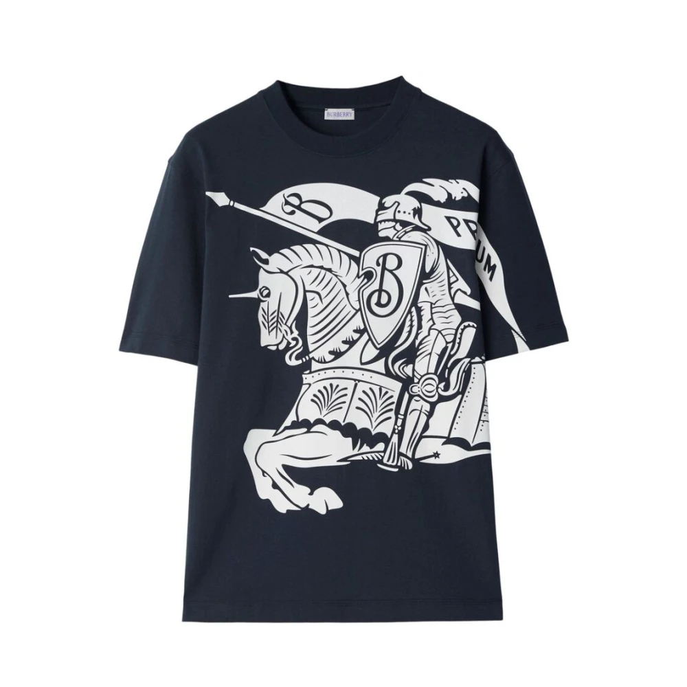 Burberry Blauw Jersey Crew Neck T-shirt Blue Heren