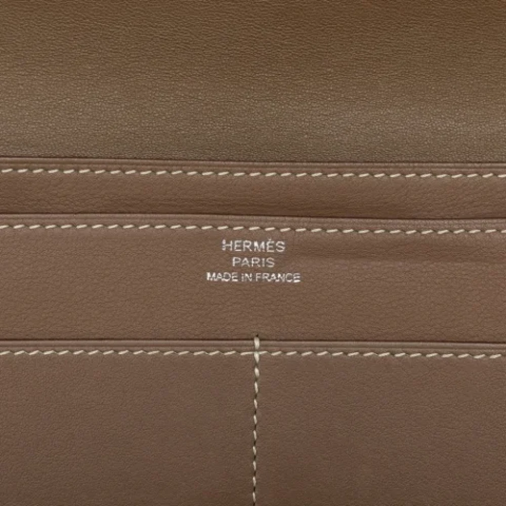 Hermès Vintage Pre-owned Leather wallets Brown Dames