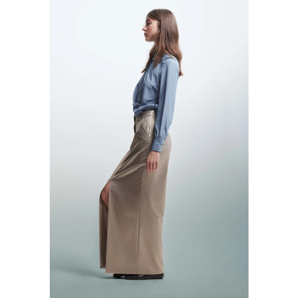 Kocca Lange mouwen shirt met asymmetrisch design Blue Dames