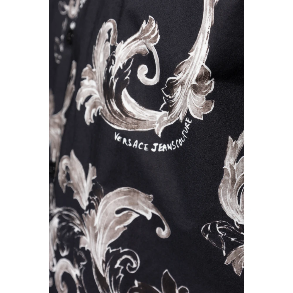 Versace Jeans Couture Overhemd met patroon Black Heren