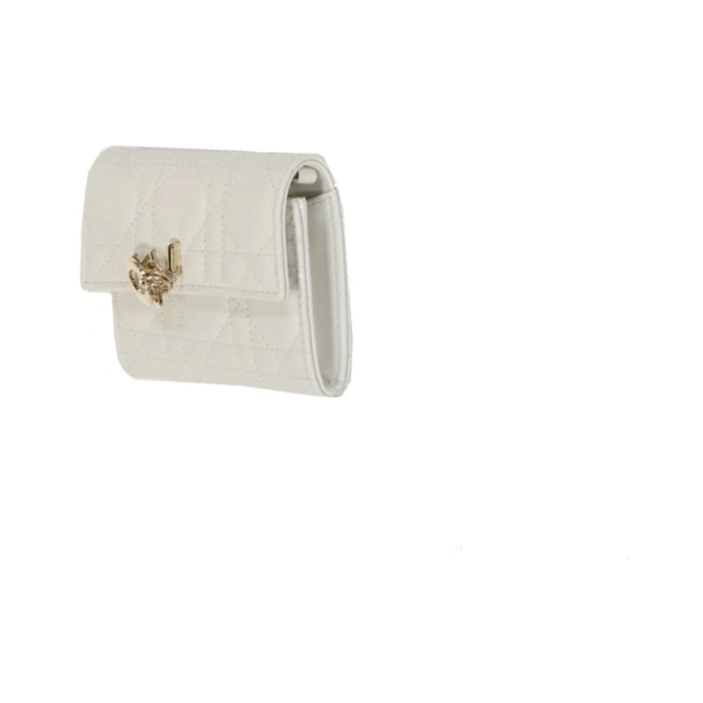 Dior Stijlvolle Mini Portemonnee met Kettingband White Dames