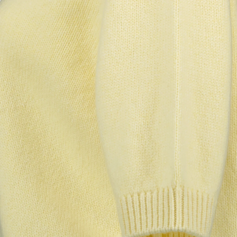 Khaite Gele kasjmier trui met korte mouwen Yellow Dames