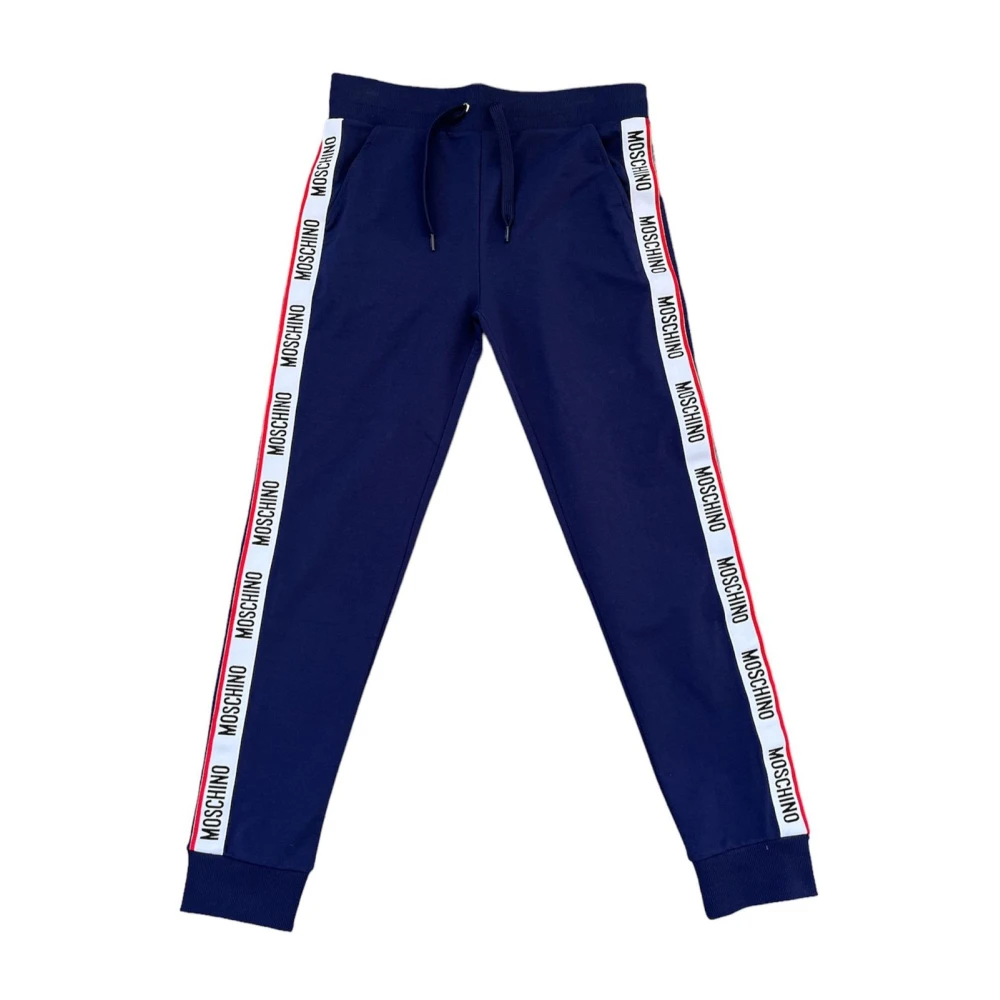 Moschino Men's Blue Sweatpants, Xs, Tracksuit Trousers, Cotton, Stylish Model
