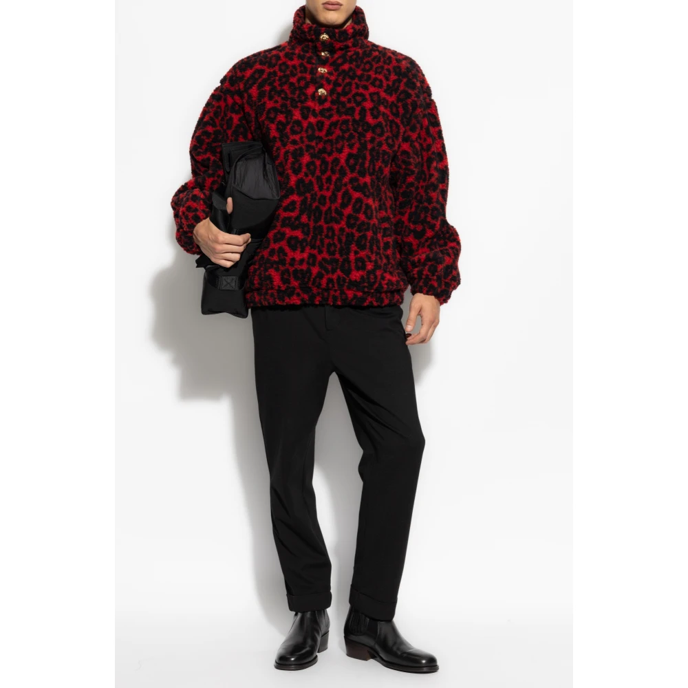 alexander mcqueen Dierenprint Sweatshirt Red Heren