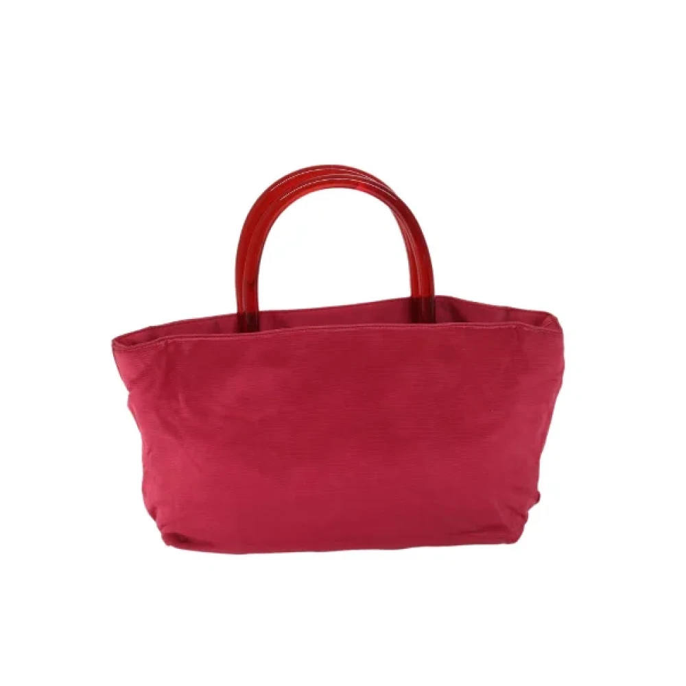 Prada Vintage Pre-owned Satin handbags Red Dames