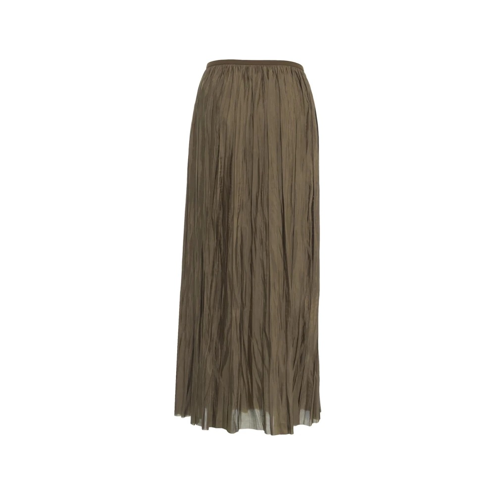 Roberto Collina Elegante Olijf Geplooide Rok Green Dames