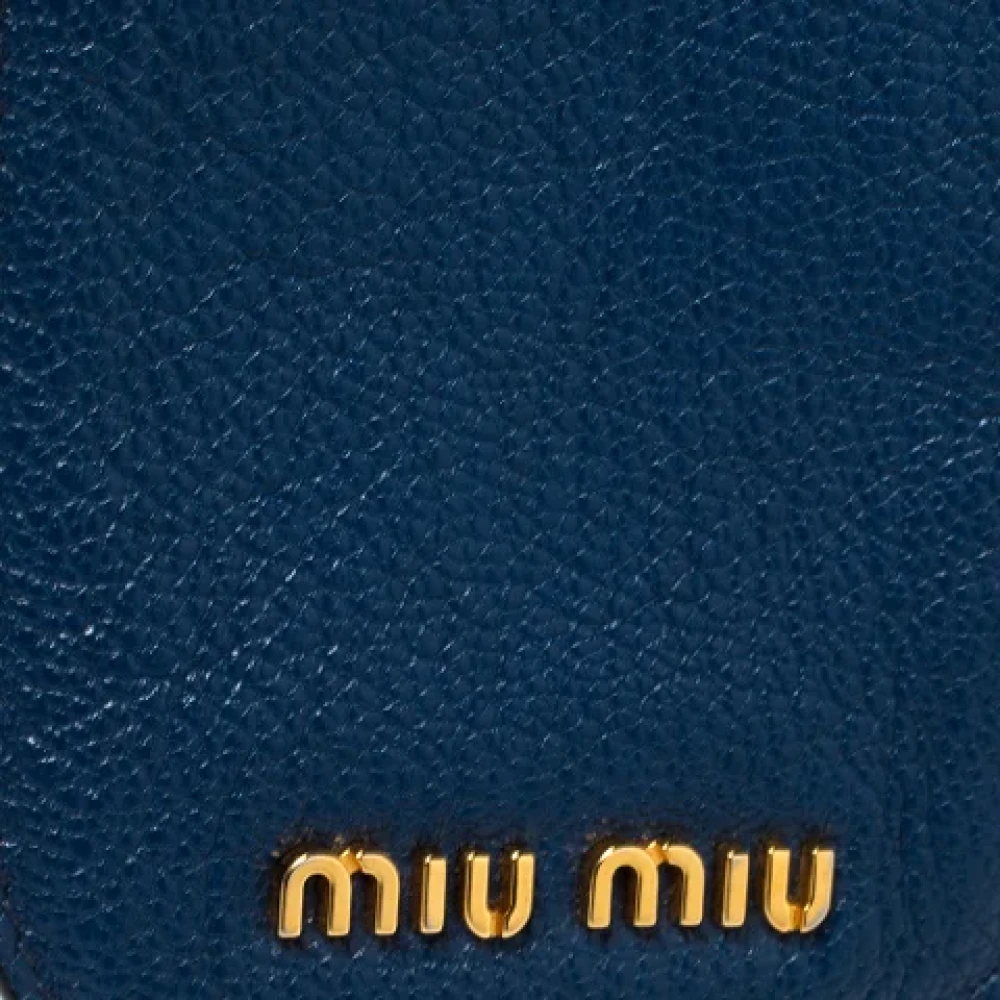 Miu Pre-owned Leather home-office Blue Dames