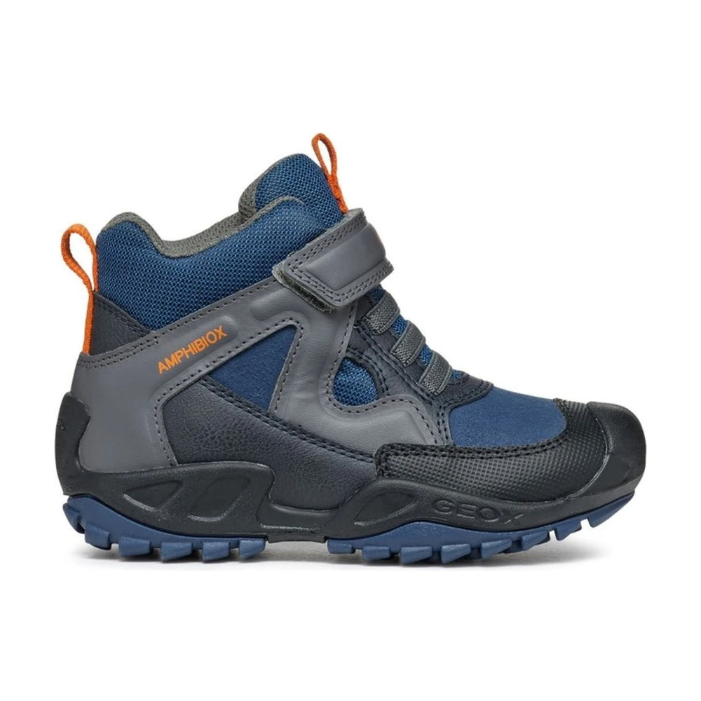 Geox Boys Blue Sneakers,, Booties For Size 34 Eu
