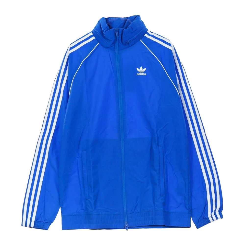 Adidas Blauwe Windbreaker Jas voor Mannen Blue Heren
