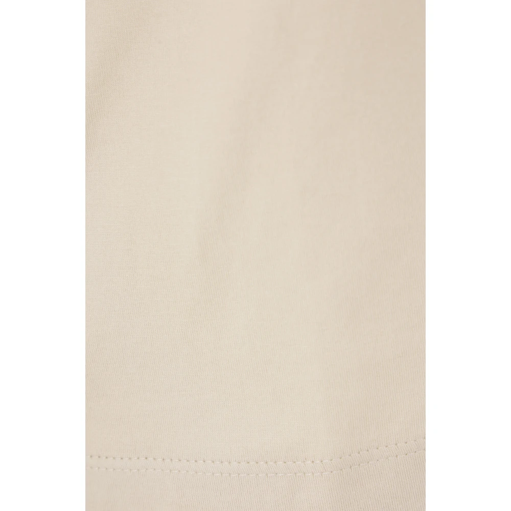 BRUNELLO CUCINELLI Beige Katoenen T-shirt met Zak Beige Dames