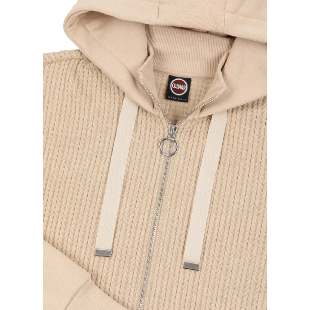 Colmar Beige Sweater met Rits en Capuchon Beige Dames