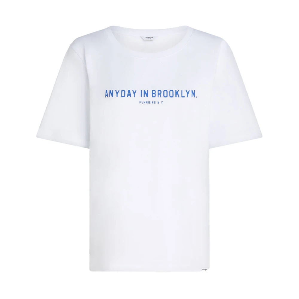 Penn&Ink N.Y Gedrukt T-shirt in trendy stijl White Dames