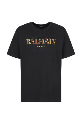 black-multicolour-t-shirt-jersey-texture-embroidered-logo