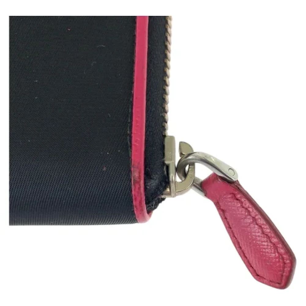 Prada Vintage Pre-owned Canvas wallets Black Dames