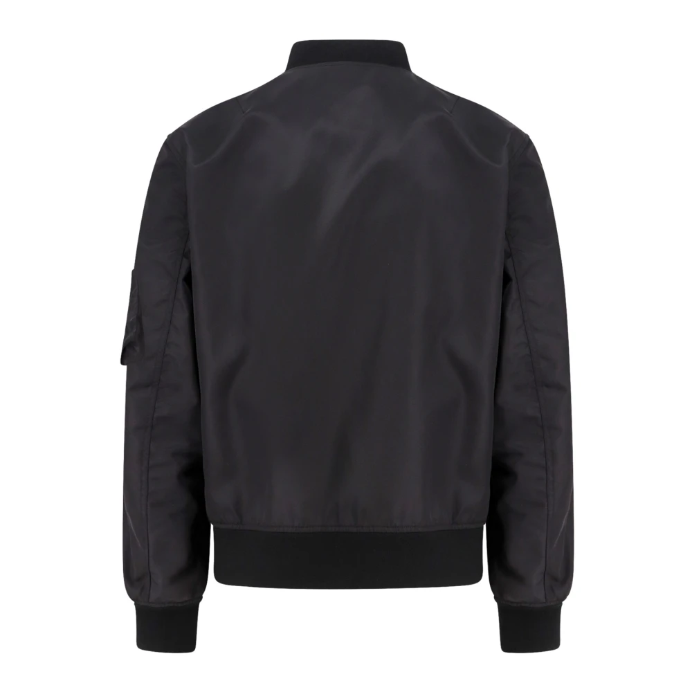 Valentino Nylon Bomberjack met VLogo-detail Black Heren