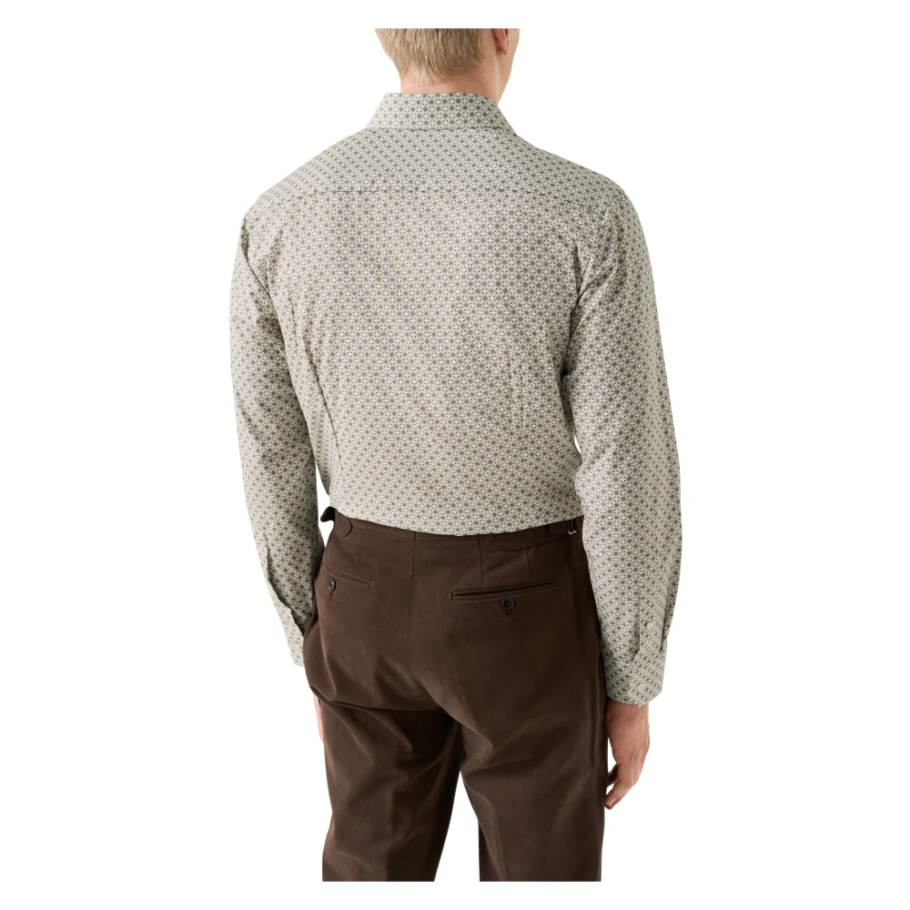 Eton Slim Fit Twill Print Overhemd Multicolor Heren