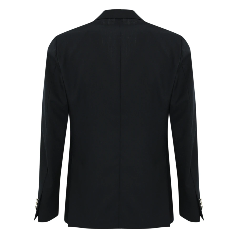 Lardini Blauwe Wol Damesjas met Dubbele Knopenrij Blue Heren