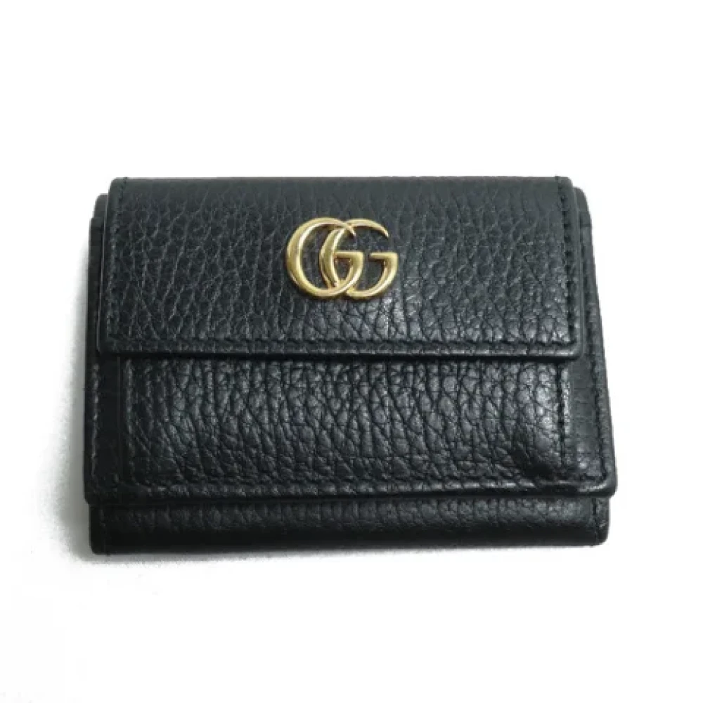 Gucci Vintage Pre-owned Leather wallets Black Dames