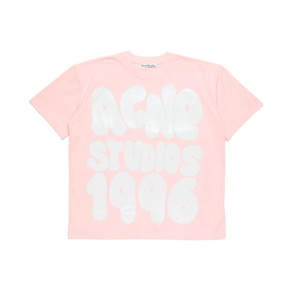 Acne Studios Stijlvol grafisch bedrukt T-shirt Pink Dames