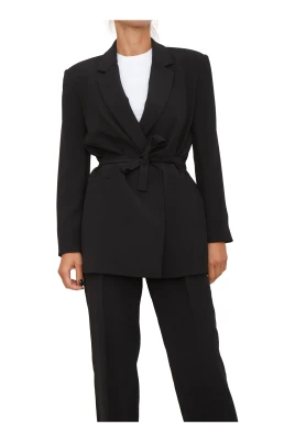 Svart Blazer Polyester Stilfull Mode
