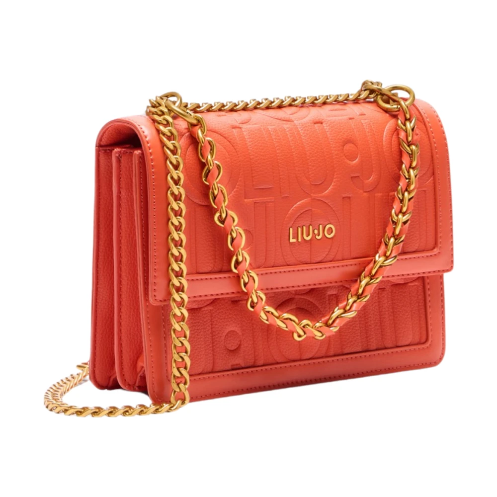 Liu Jo Oranje Crossbody Tas met Glanzende Afwerking Orange Dames
