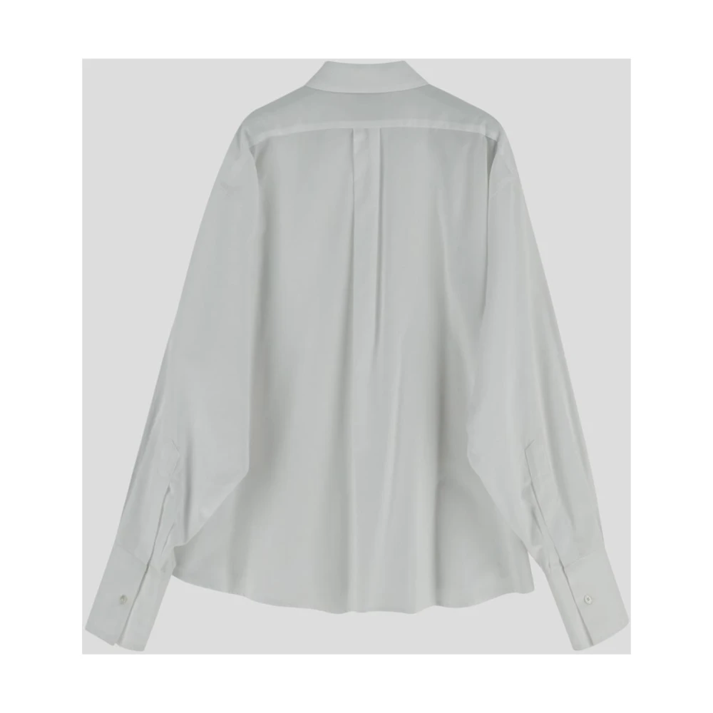Elisabetta Franchi Witte Katoenen Damesoverhemd White Dames