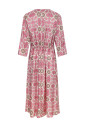 robe-fuchsia-en-twill-imprime-evasee