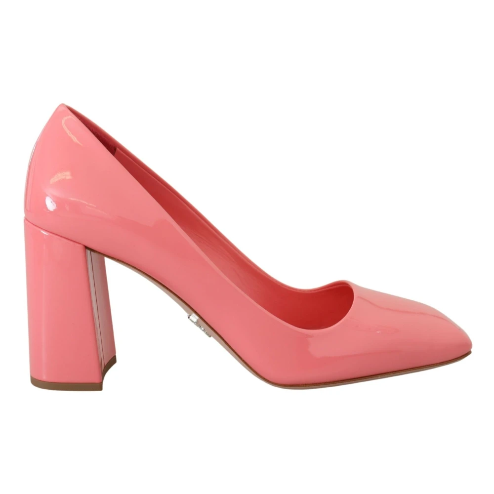 Prada Square Toe Pumps - Female - Pumps - Pink - 2 Uk - Shoes