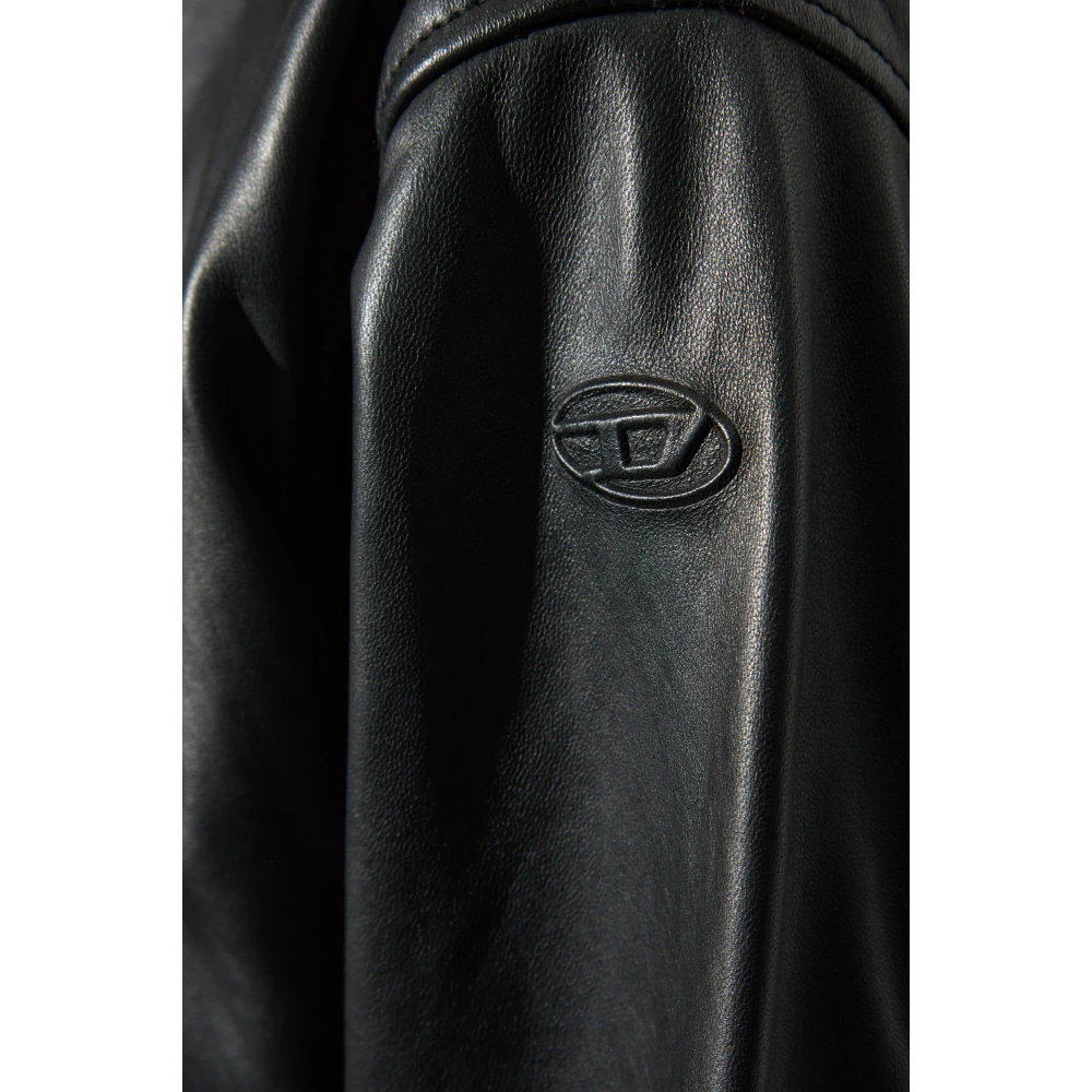 Diesel Leren jas L-Khat Black Heren
