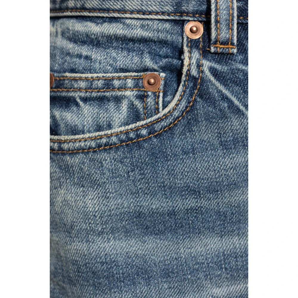 Saint Laurent Jeans met vintage-effect Blue Dames