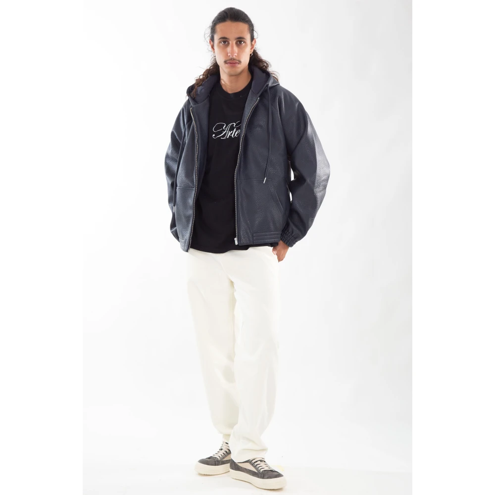 Arte Antwerp Denim Geborduurde Zakbroek in Creme White Heren