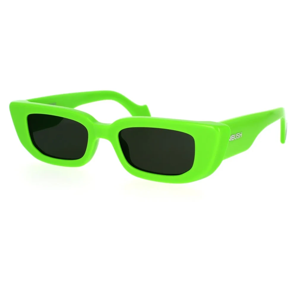 Ambush Unisex Green Bold Rectangular Sunglasses Lenses