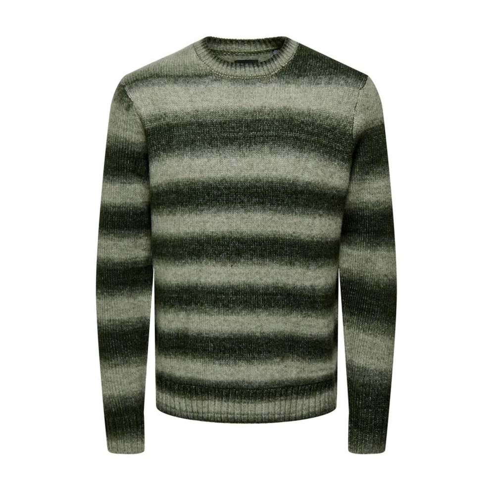 Only & Sons Wolmix Sweater Herfst Collectie Green Heren