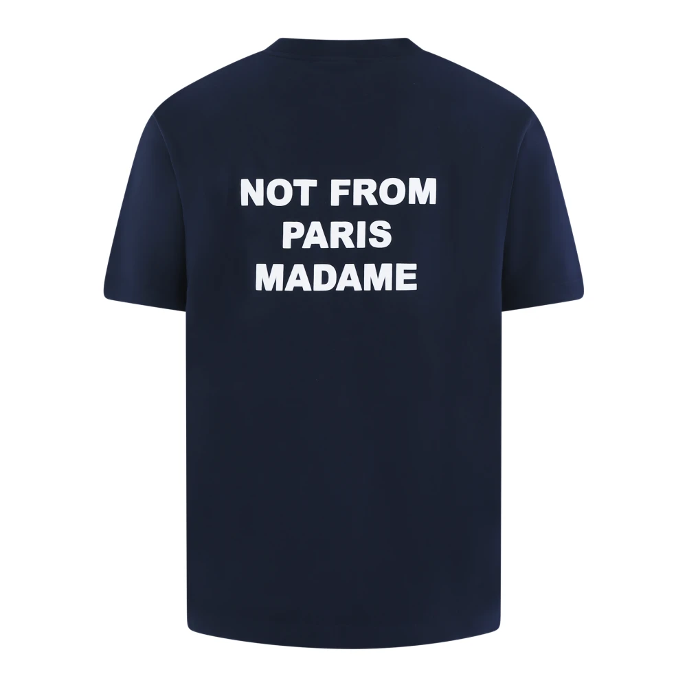 Drole de Monsieur Heren Slogan T-shirt Blue Heren