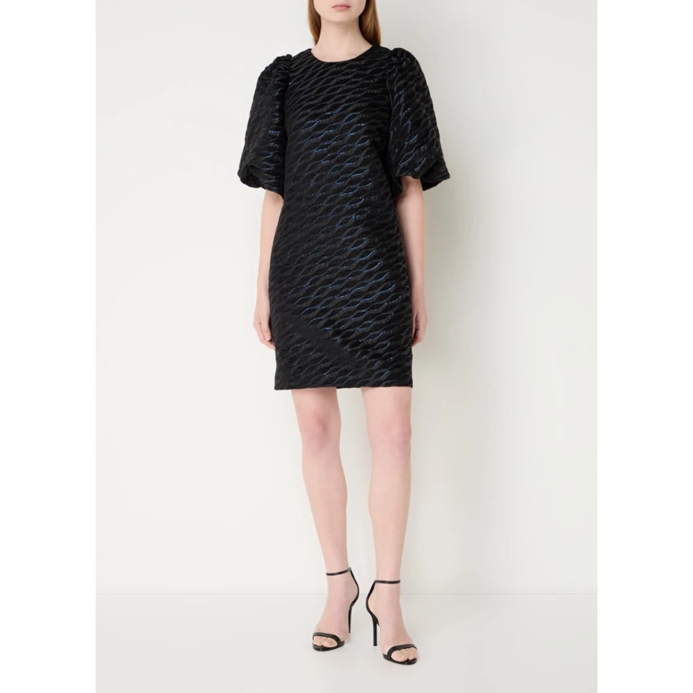 Co'Couture Gestructureerde Elegante Jurk Black Dames