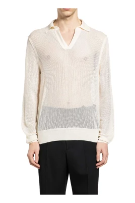 Silk Cotton Mesh Polo
