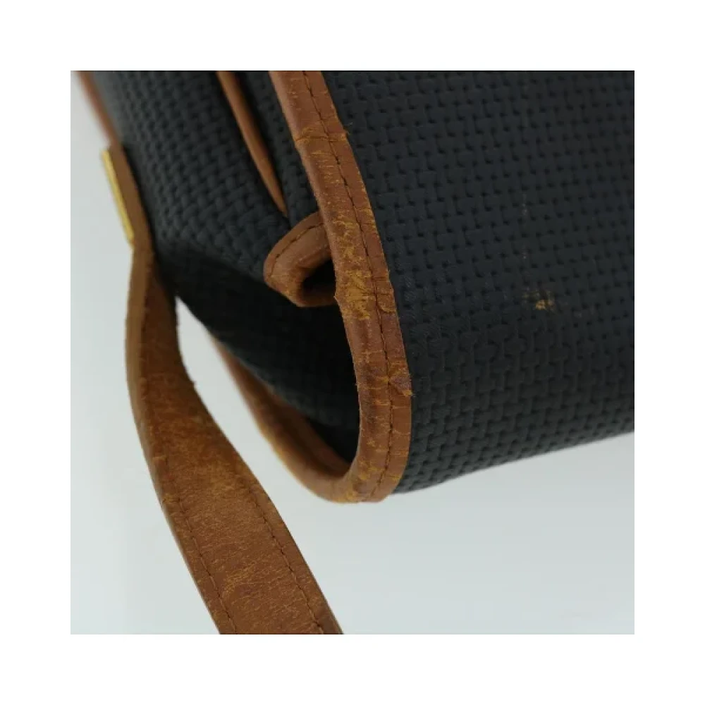 Yves Saint Laurent Vintage Pre-owned Cotton shoulder-bags Black Dames