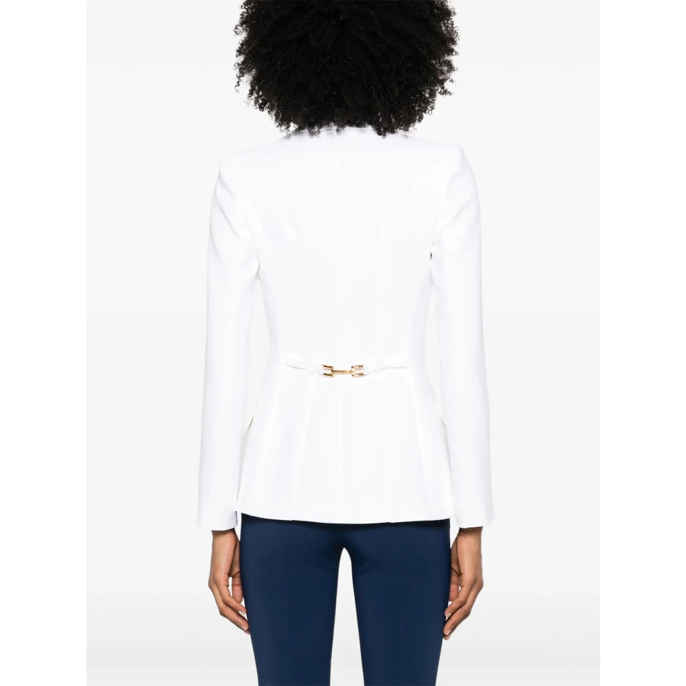 Elisabetta Franchi Ivory Blazer White Dames