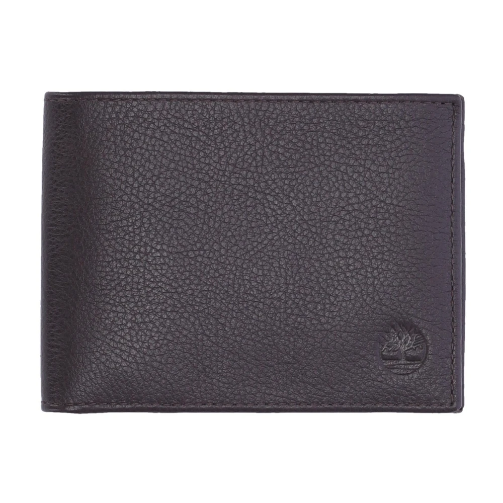 Timberland Klassieke Leren Bifold Portemonnee met Muntzak Brown Heren