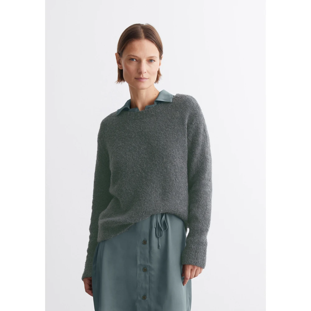 Marc O'Polo Bouclé sweater regular Black Dames