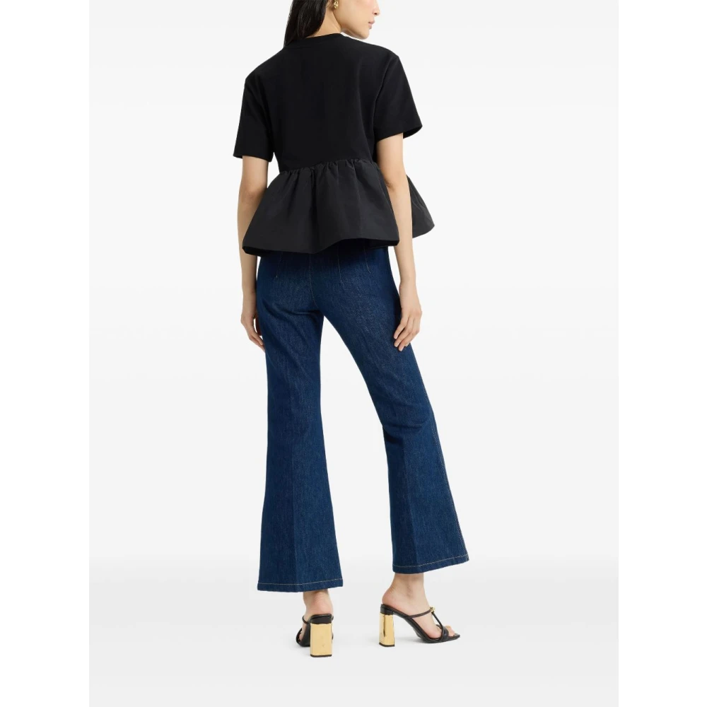 Patou Zwarte T-shirt voor vrouwen Black Dames