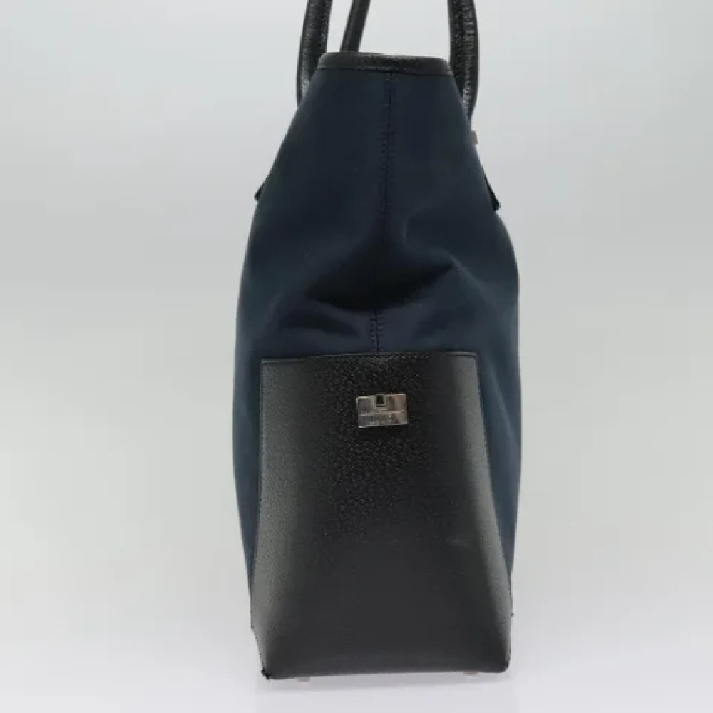 Salvatore Ferragamo Pre-owned Canvas shoulder-bags Blue Dames