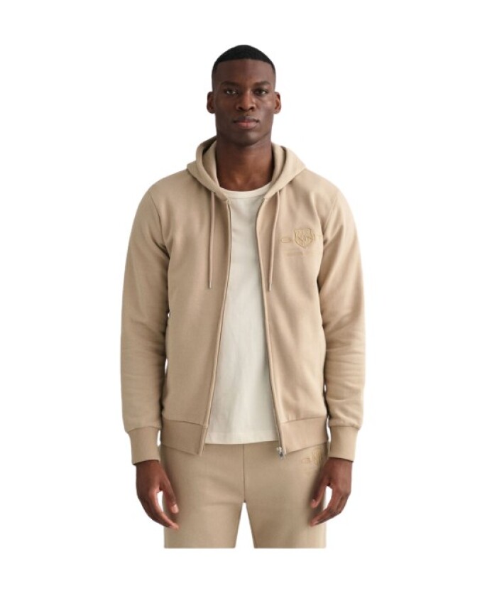 sweat-a-capuche-zippe-archive-shield-tonal