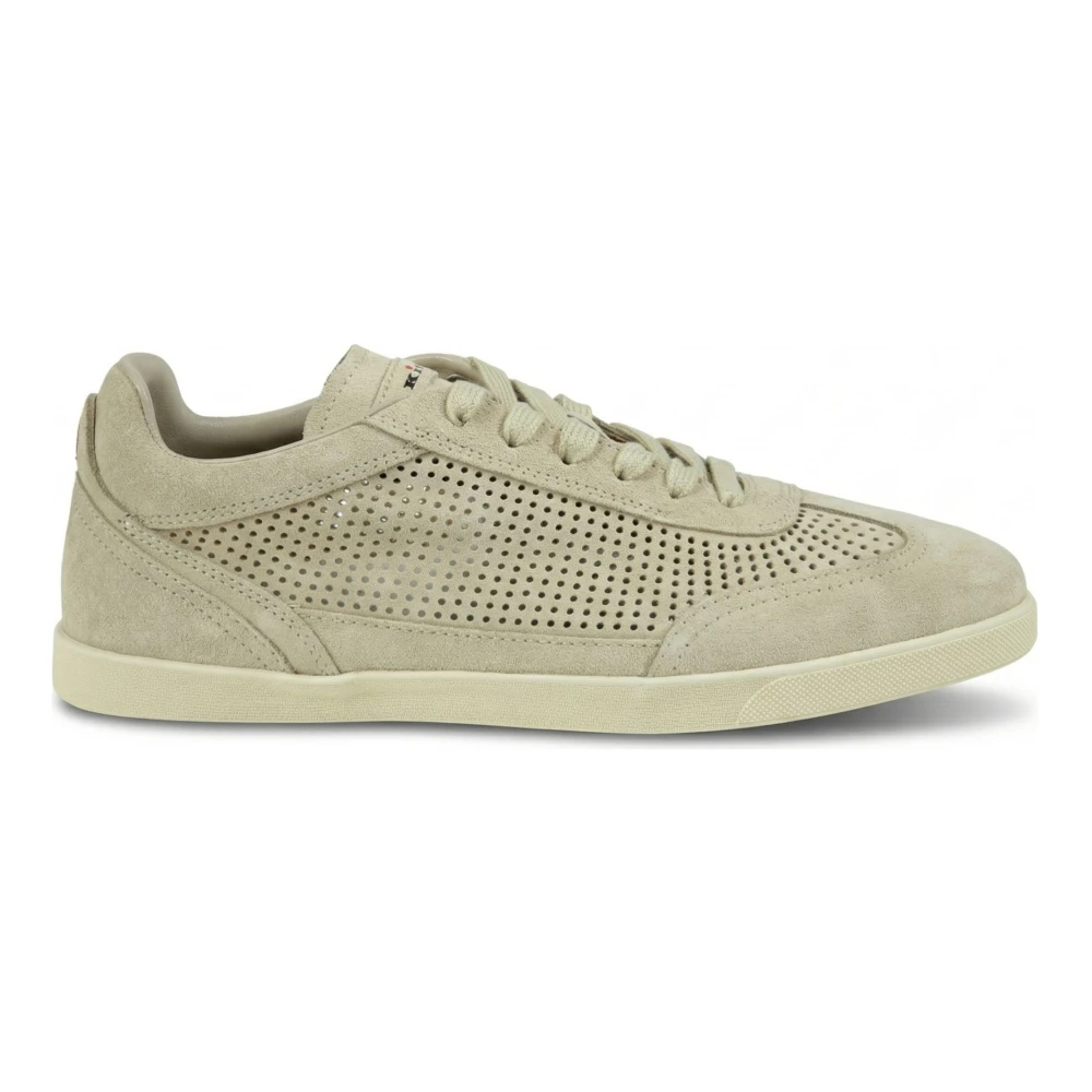 Kiton Openwork Suède Sneakers Heren Schoenen Wit