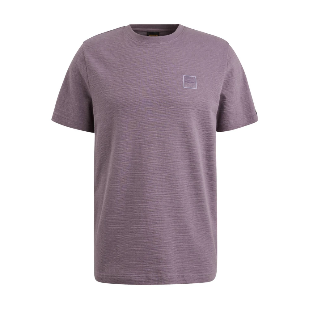 PME Legend Gestreept korte mouw R-hals T-shirt Purple Heren