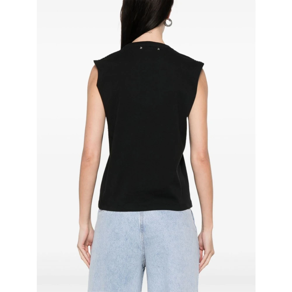 Golden Goose Beaded Embroidery Tank Top Black Dames