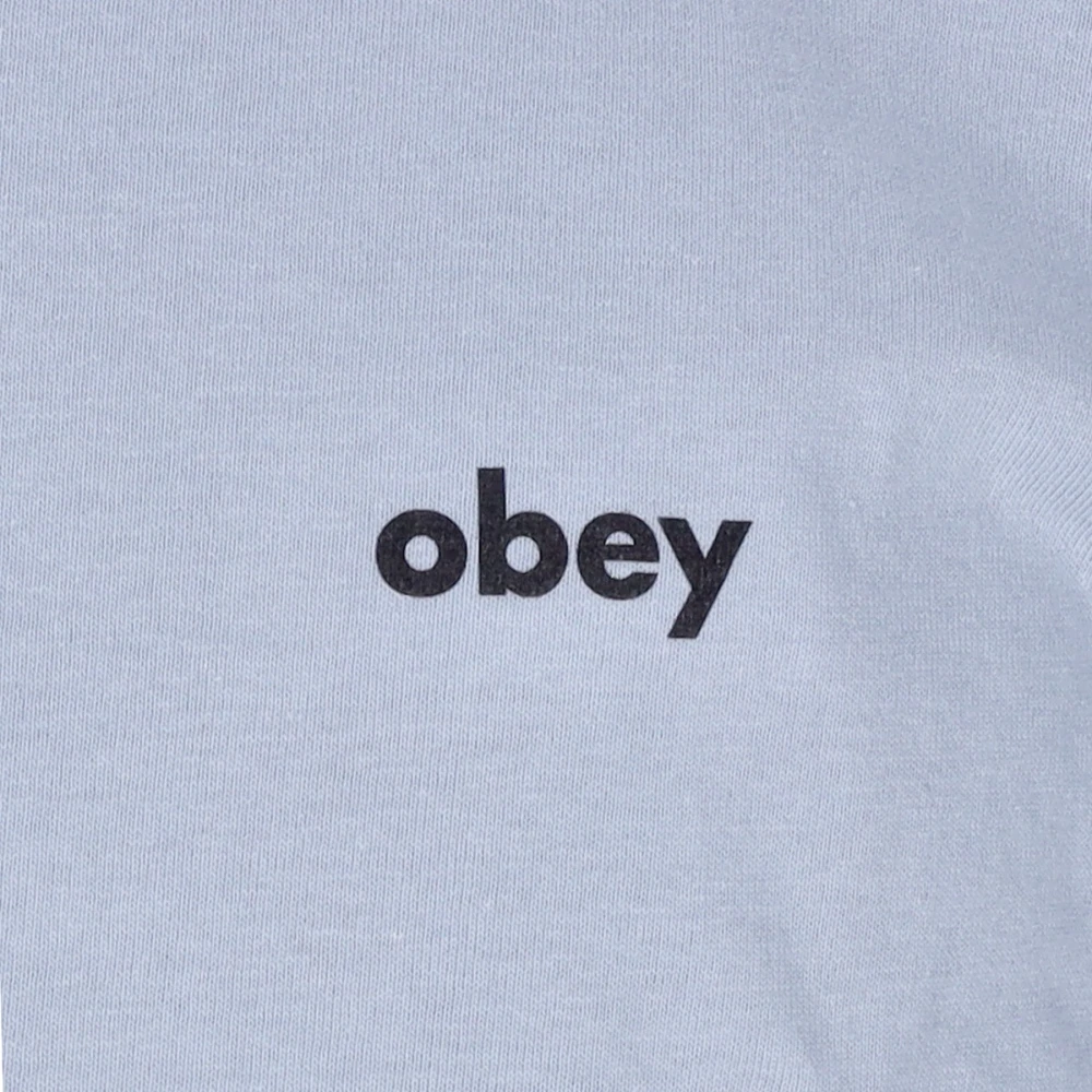 Obey Klassieke Dubbelzijdige Tee Zachte Katoen Gray Heren