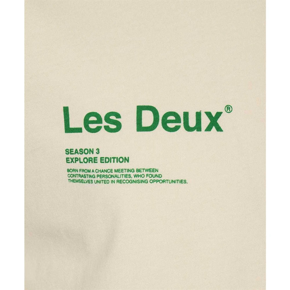 Les Deux Brody Crew-Neck T-Shirt met Achterprint White Heren