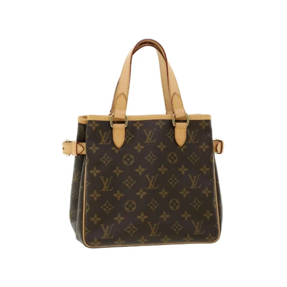 Louis Vuitton Vintage Tweedehands Brunt Lerret Louis Vuitton Batignolles Schoudertas Brown Dames