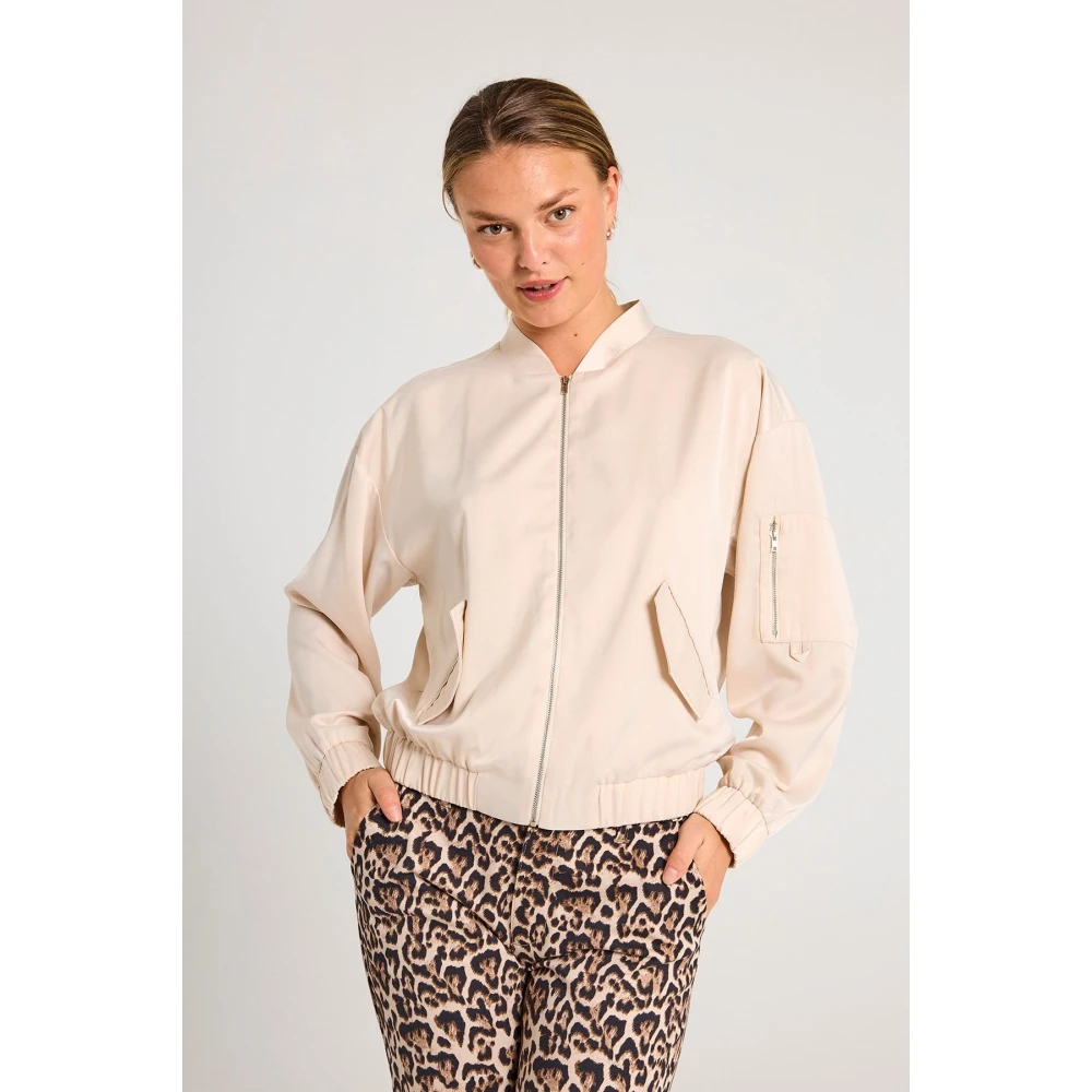 Freequent Moonbeam Bomberjack Beige Dames